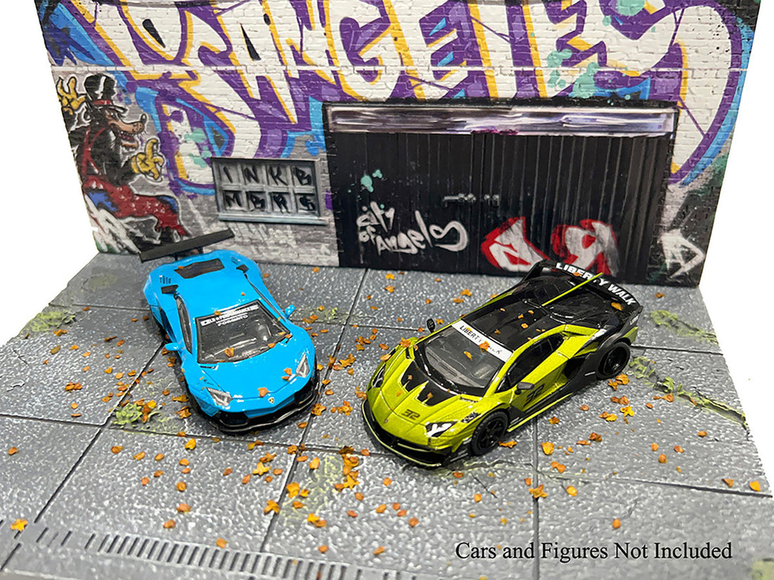 "American Diorama X INK BMBRS - LA Graffiti" Street Art Diorama for 1/64 Scale Models by American Diorama-2