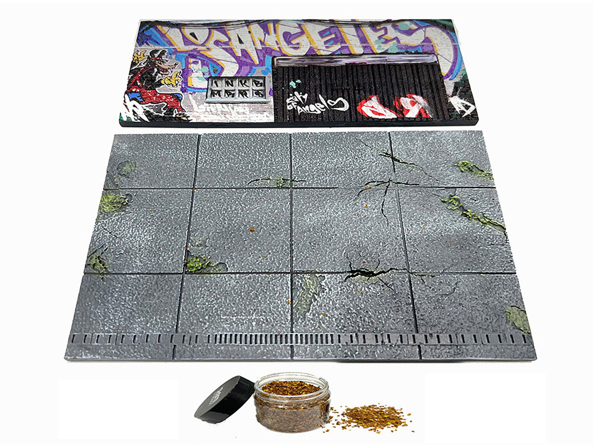"American Diorama X INK BMBRS - LA Graffiti" Street Art Diorama for 1/64 Scale Models by American Diorama-1
