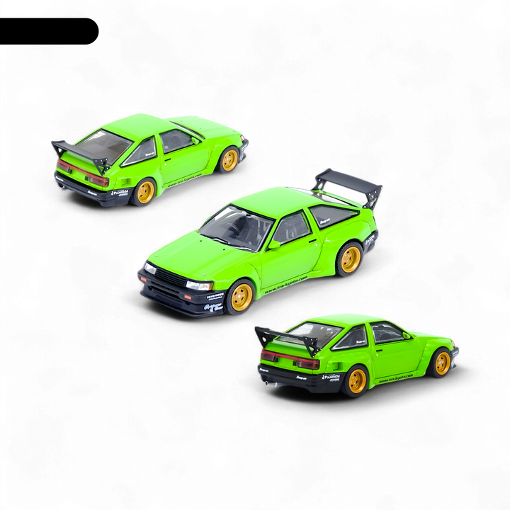 TOYOTA AE86 Levin "PANDEM ROCKET BUNNY" Green 1:64 by Inno64