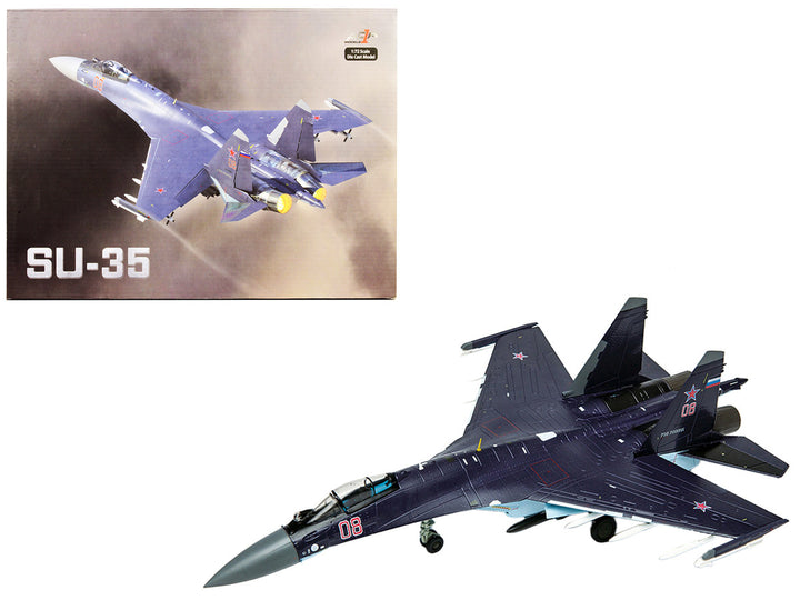 Sukhoi Su-35 Fighter Aircraft #08 "Russian Air Force" 1/72 Diecast Model by Air Force 1-0