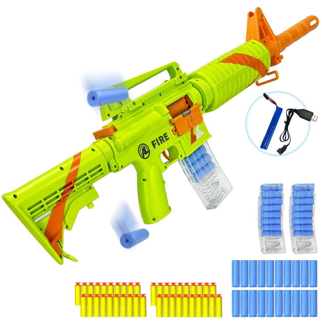 Classic M16 Rifle – Electric Toy Gun with 2 Shooting Modes and 40 Suction Cup Softball Projectiles 2