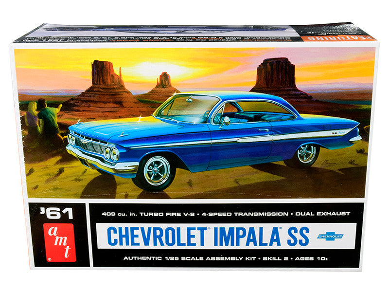 Skill 2 Model Kit 1961 Chevrolet Impala SS 1/25 Scale Model by AMT-0