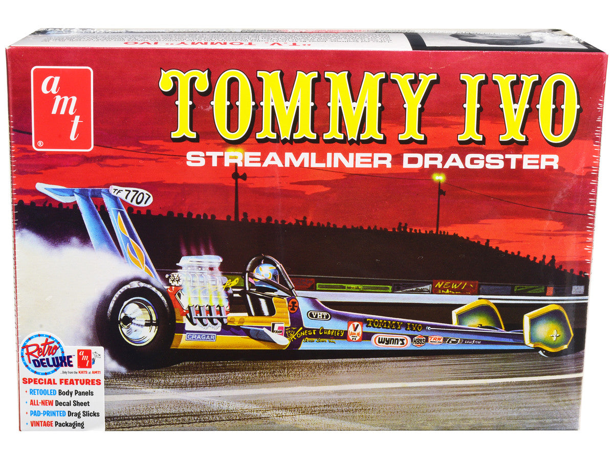 Skill 2 Model Kit Tommy Ivo Streamliner Dragster 1/25 Scale Model by AMT-0