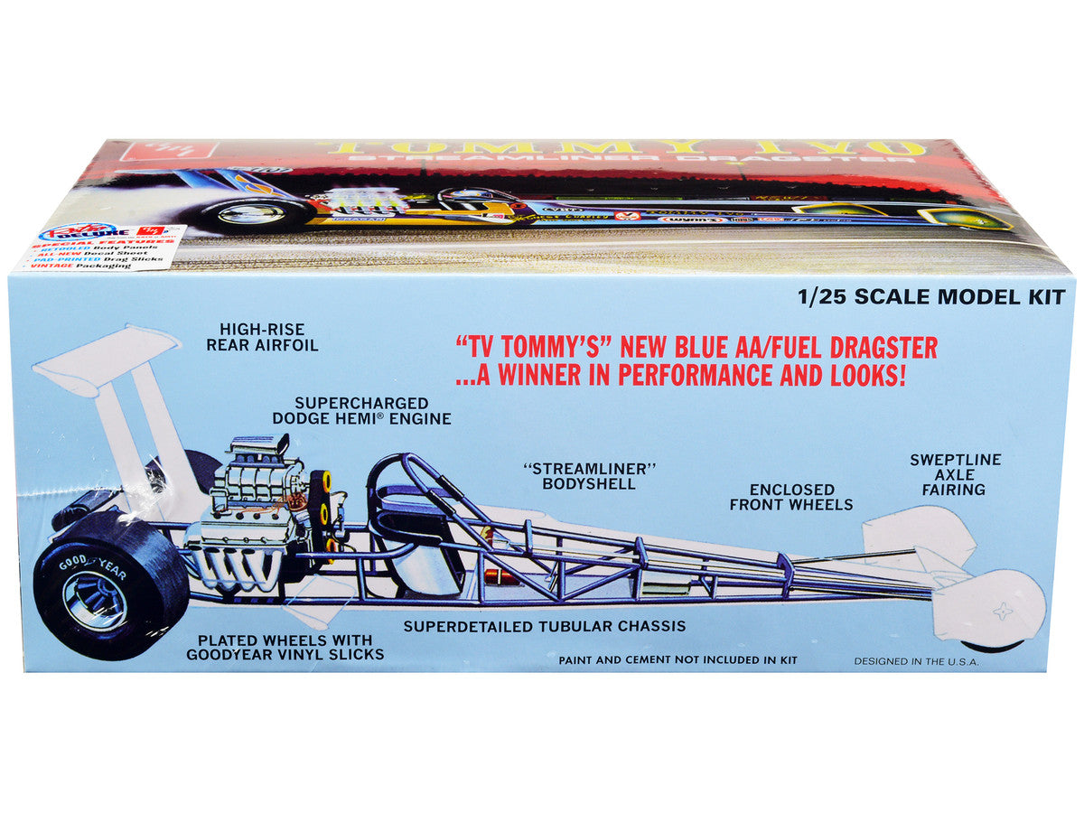 Skill 2 Model Kit Tommy Ivo Streamliner Dragster 1/25 Scale Model by AMT-2