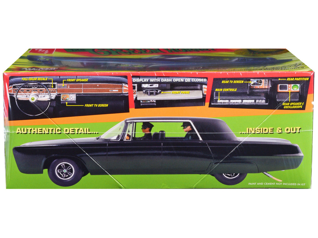 Skill 2 Model Kit Black Beauty "The Green Hornet" (1966–1967) TV Series with Green Hornet and Kato Figures 1/25 Scale Model by AMT-1