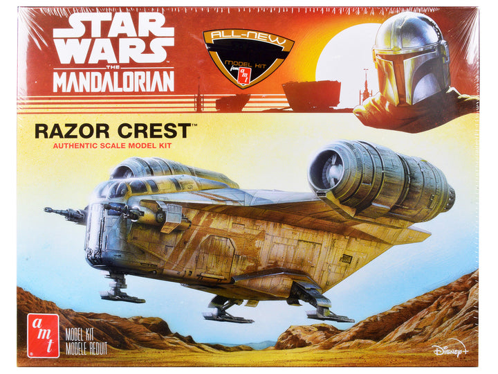 Skill 2 Model Kit Razor Crest Spaceship "Star Wars: The Mandalorian" 1/72 Scale Model by AMT-0