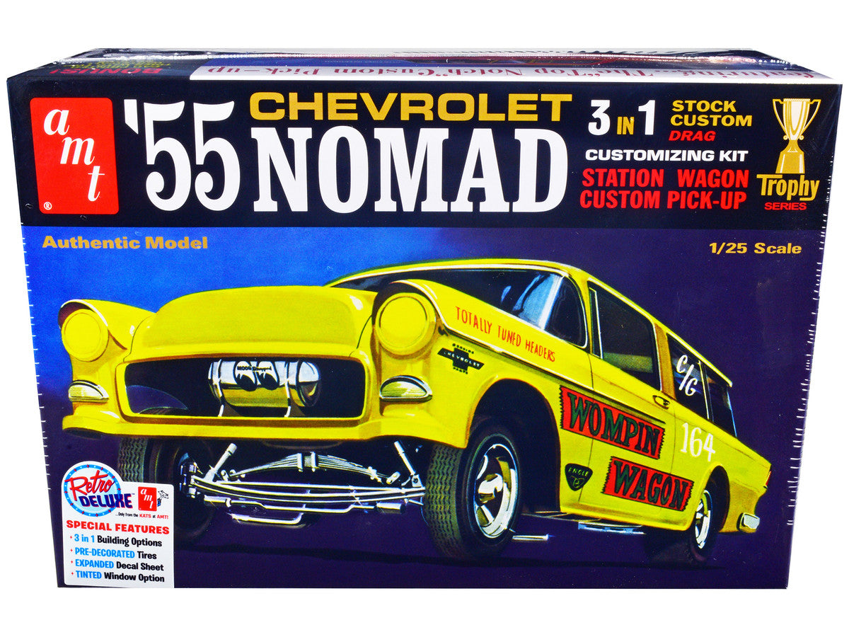 Skill 2 Model Kit 1955 Chevrolet Nomad 3-in-1 Kit "Trophy Series" 1/25 Scale Model by AMT-0