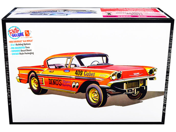 Skill 2 Model Kit 1958 Chevrolet Impala "Ala-Impala" 3-in-1 Kit 1/25 Scale Model by AMT-0