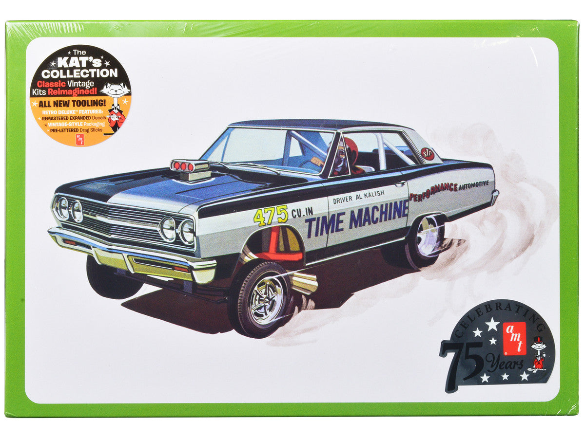 Skill 2 Model Kit 1965 Chevrolet Chevelle AWB Funny Car "Time Machine" 1/25 Scale Model by AMT-0
