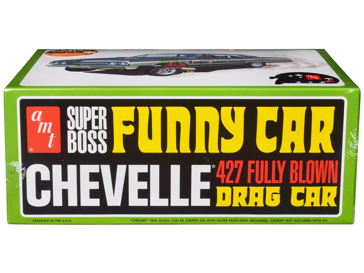 Skill 2 Model Kit 1965 Chevrolet Chevelle AWB Funny Car "Time Machine" 1/25 Scale Model by AMT-1