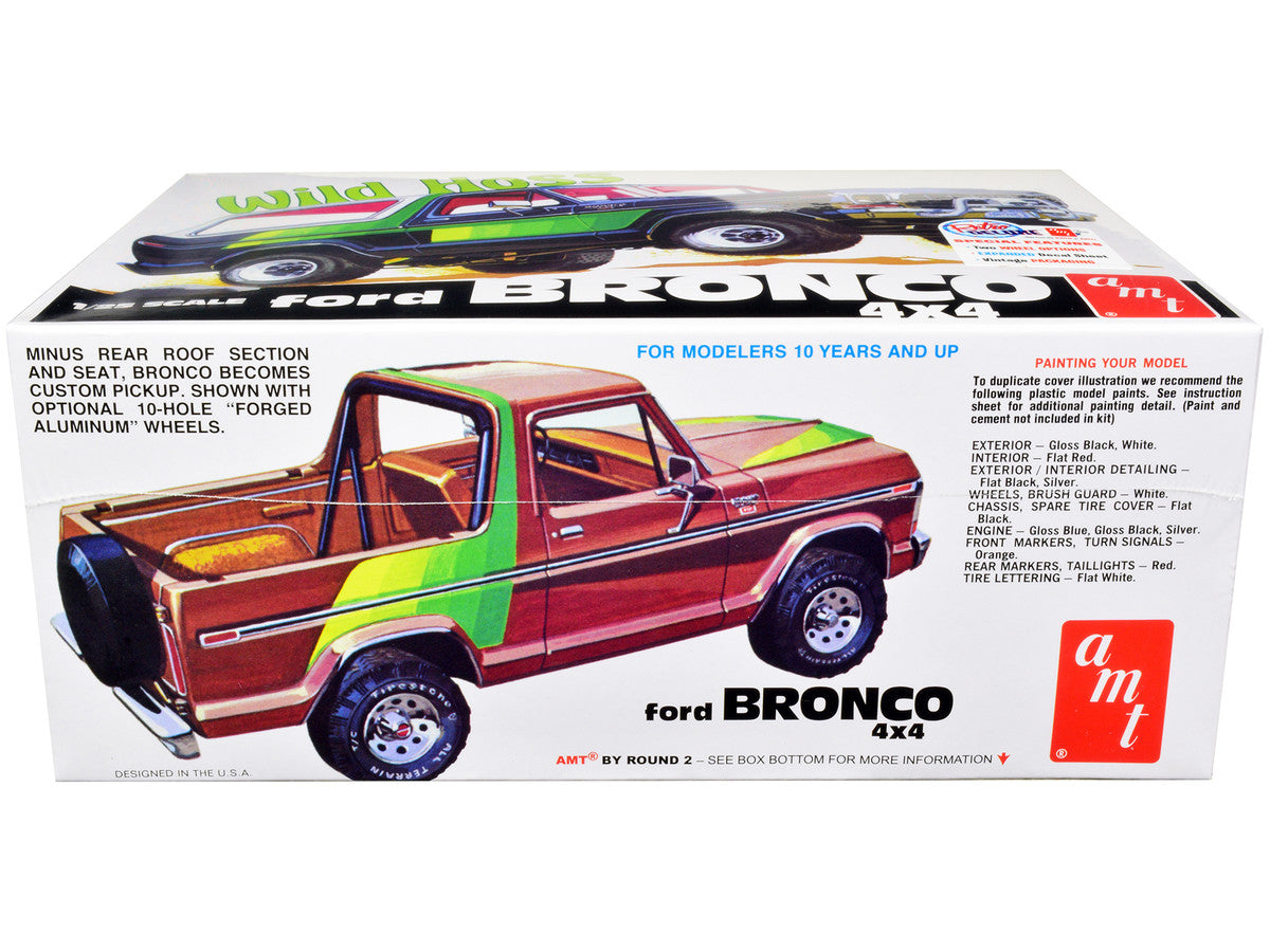 Skill 2 Model Kit Ford Bronco 4X4 "Wild Hoss" 1/25 Scale Model by AMT-2
