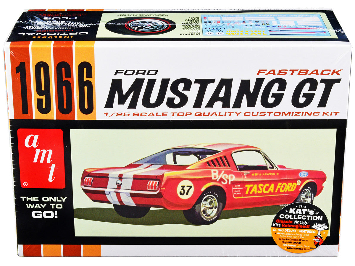 Skill 2 Model Kit 1966 Ford Mustang GT Fastback 1/25 Scale Model by AMT-0