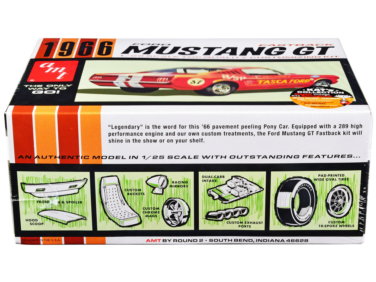 Skill 2 Model Kit 1966 Ford Mustang GT Fastback 1/25 Scale Model by AMT-1