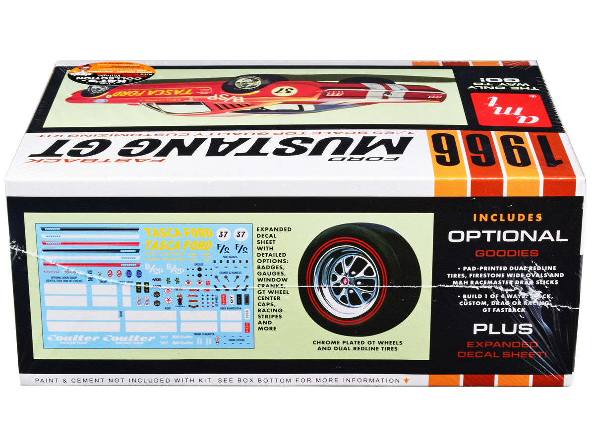 Skill 2 Model Kit 1966 Ford Mustang GT Fastback 1/25 Scale Model by AMT-2