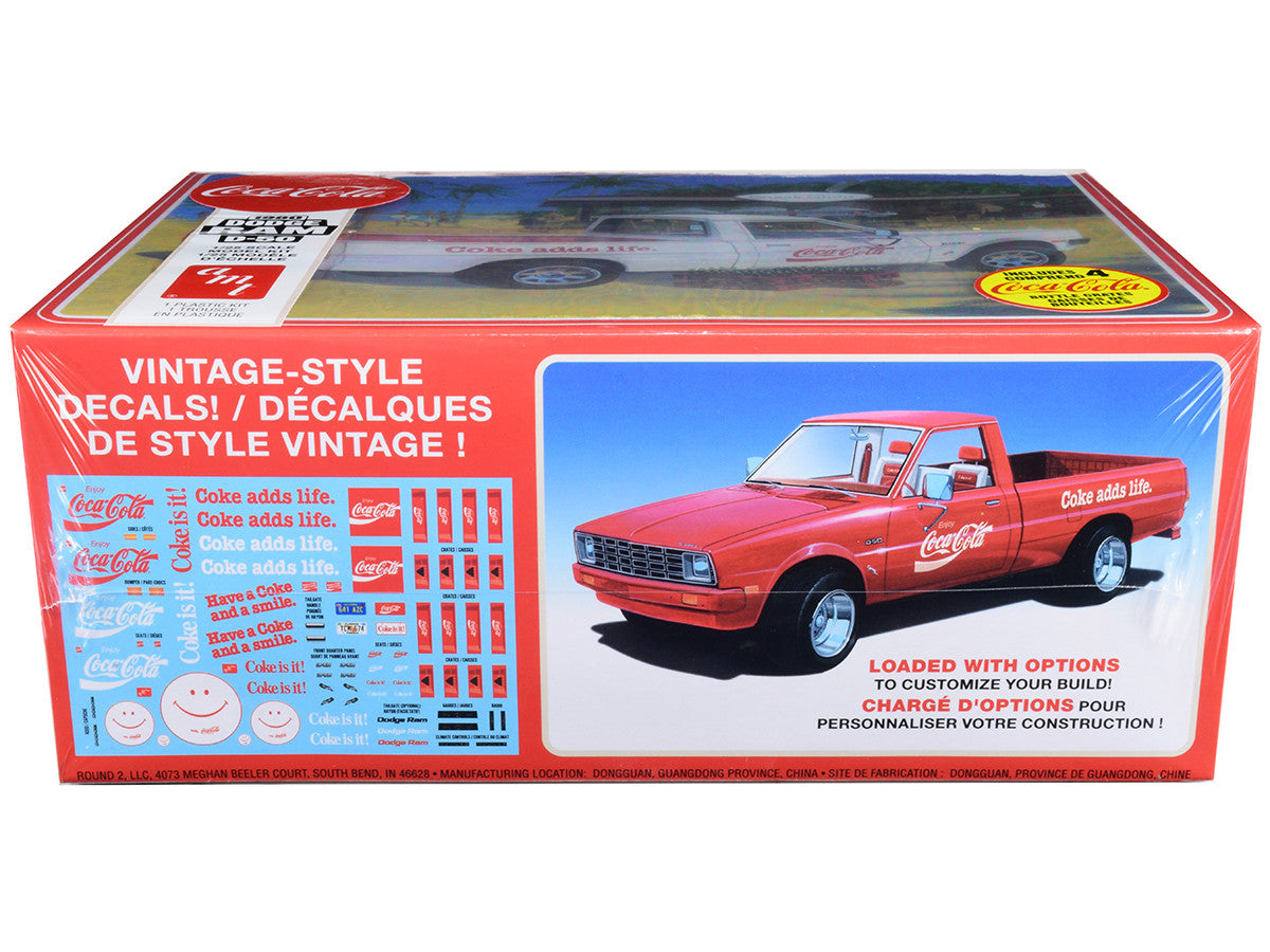 Skill 3 Model Kit 1980 Dodge Ram D-50 Pickup Truck "Coca-Cola" Four Bottle Crates 1/25 Scale Model by AMT-1