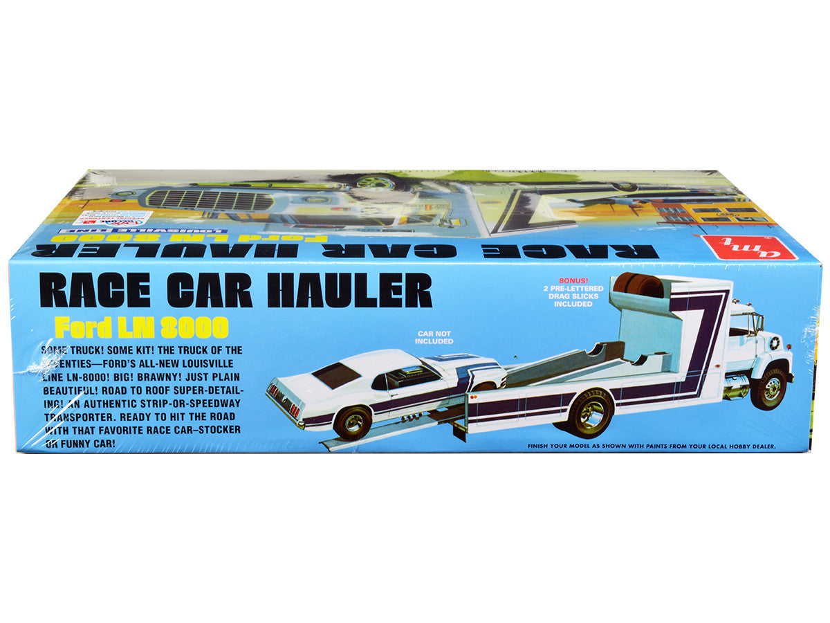 Skill 3 Model Kit Ford LN 8000 Race Car Hauler Louisville Line 1/25 Scale Model by AMT-1