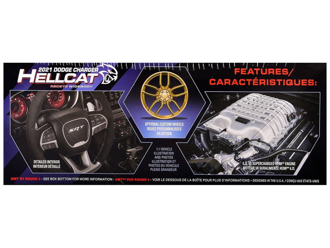 Dodge Charger Hellcat Redeye Widebody 1/25 Scale Skill 2 Model Kit 2021 by AMT 2