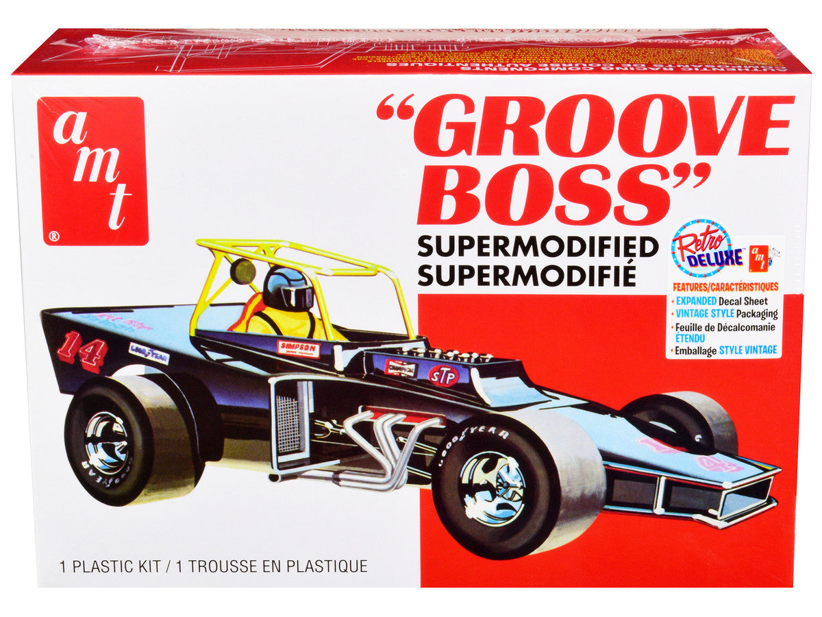 Skill 2 Model Kit "Groove Boss" Supermodified Racer 1/25 Scale Model by AMT-0