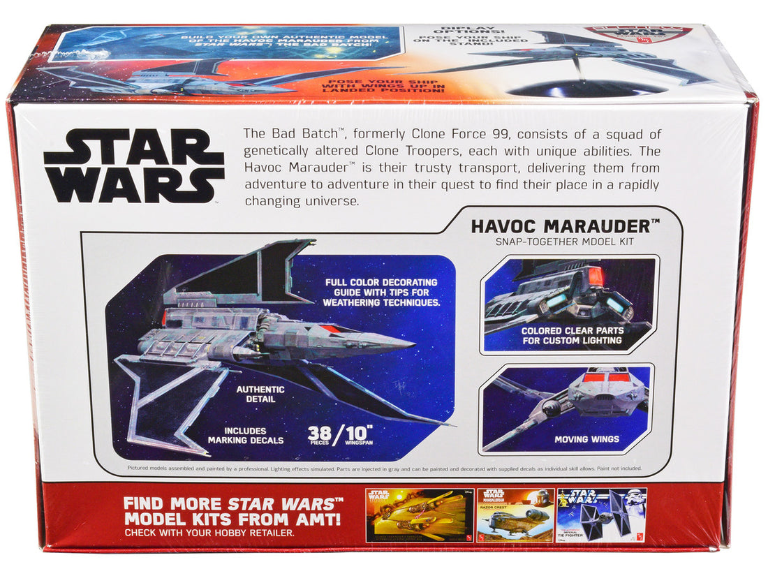 Skill 2 Model Kit Havoc Marauder Space Ship "Star Wars: The Bad Batch" (2021-Current) TV Series 1/144 Scale Model by AMT-3