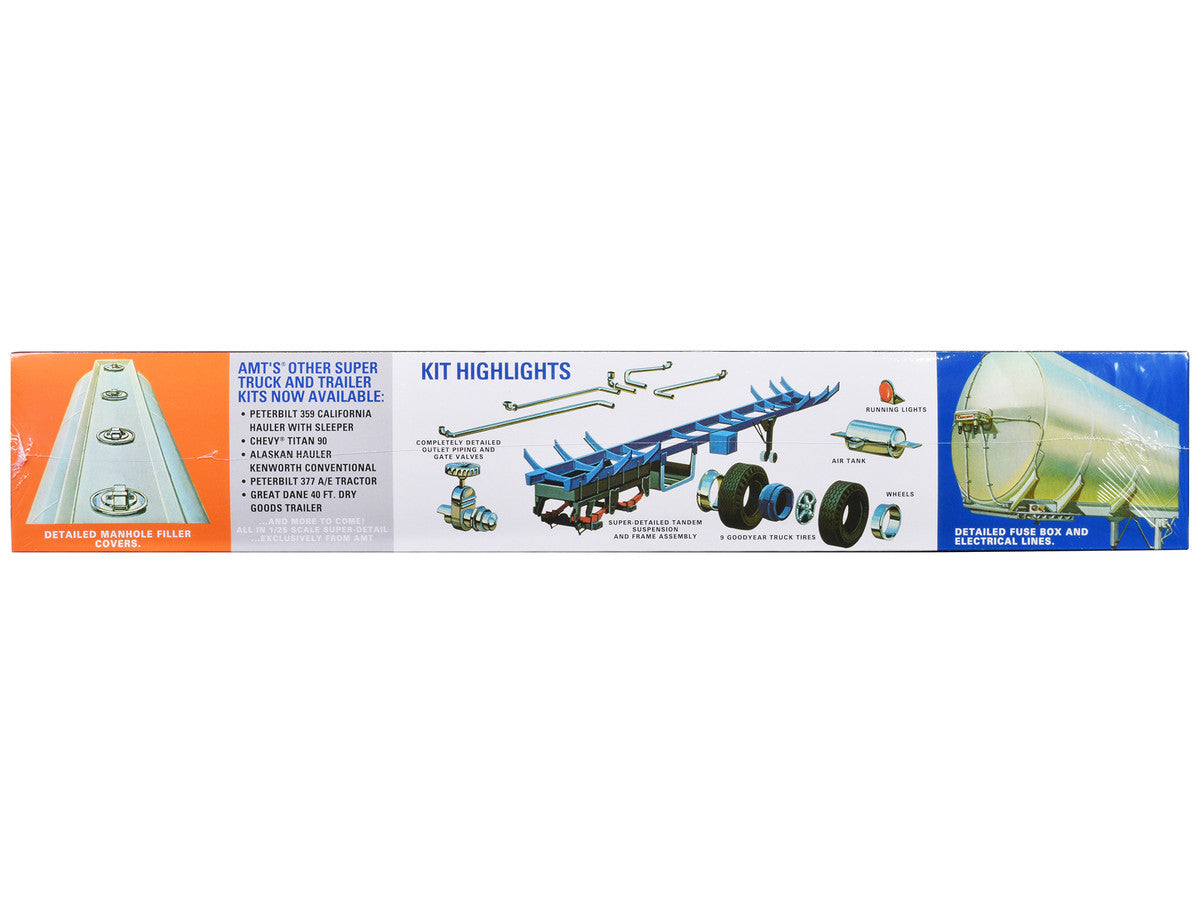 Skill 3 Model Kit Fruehauf Tanker Trailer "Gulf Oil" 1/25 Scale Model by AMT-1