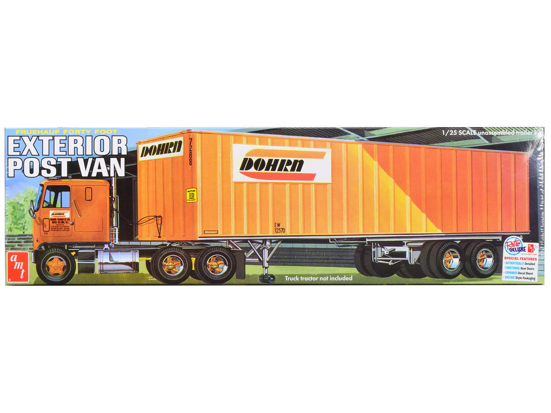 Skill 3 Model Kit Fruehauf Forty Foot Exterior Post Van Trailer "Dohrn Transfer Co." 1/25 Scale Model by AMT-0