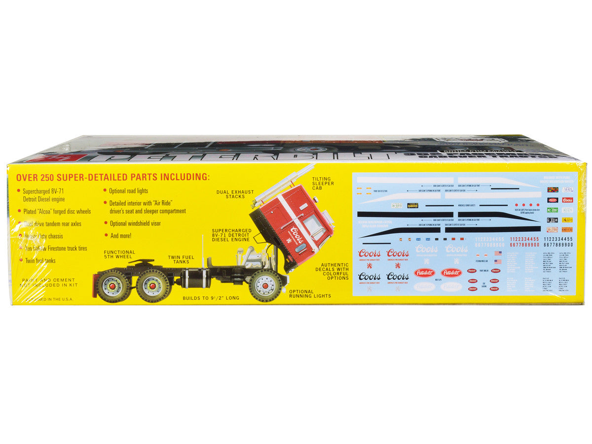 Skill 3 Model Kit Peterbilt 352 Pacemaker Cabover Tractor "Coors" 1/25 Scale Model by AMT-1