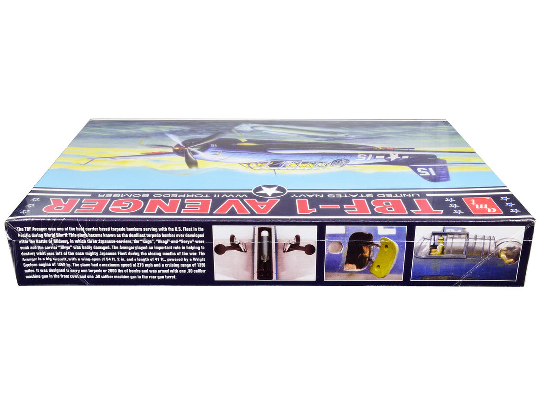Skill 2 Model Kit Grumman TBF-1 Avenger Torpedo Bomber "United States Navy - WWII" 1/48 Scale Model by AMT-2