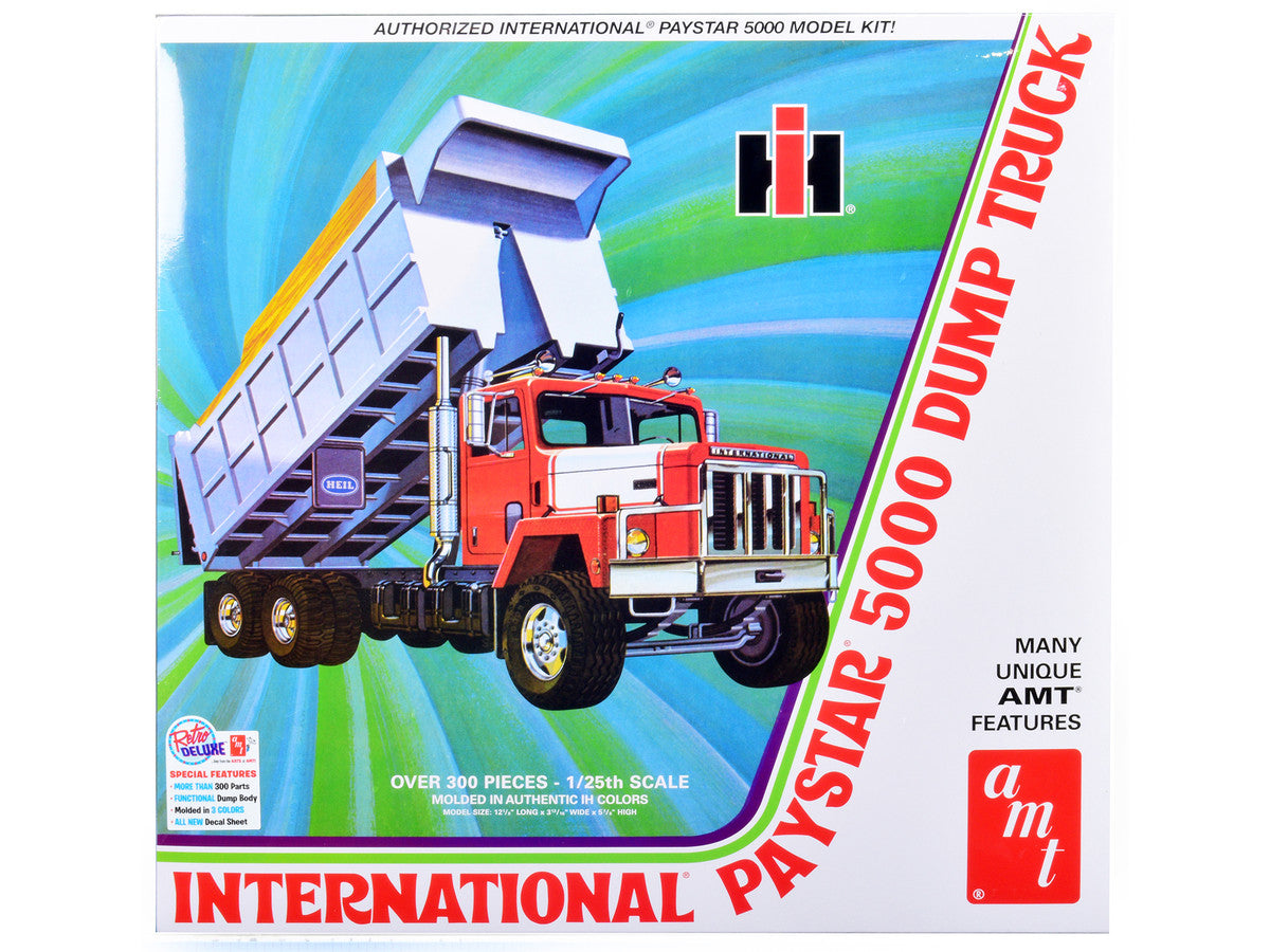 Skill 3 Model Kit International PayStar 5000 Dump Truck 1/25 Scale Model by AMT-0