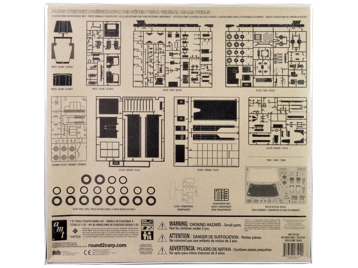 Skill 3 Model Kit International PayStar 5000 Dump Truck 1/25 Scale Model by AMT-3