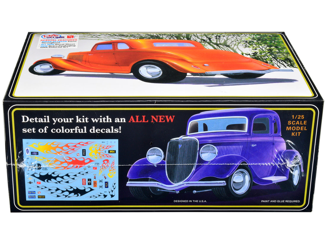 Skill 2 Model Kit 1934 Ford Street Rod 5-Window Coupe 1/25 Scale Model by AMT-2