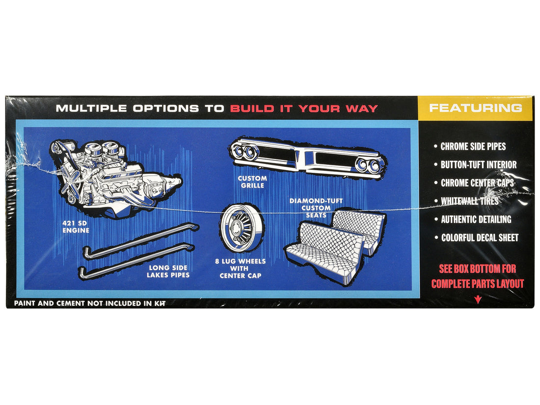 Skill 2 Model Kit 1962 Pontiac Catalina Super Stock 3-in-1 Kit 1/25 Scale Model by AMT-1