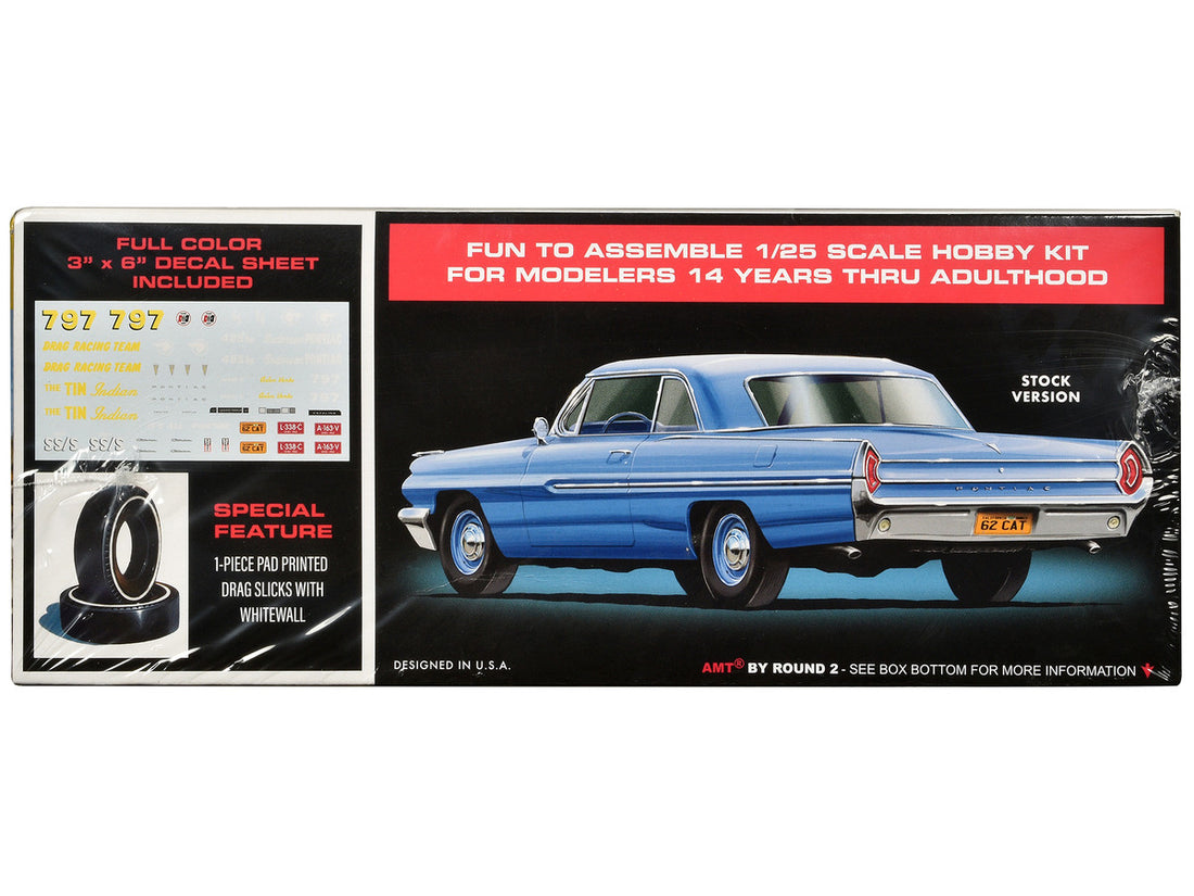 Skill 2 Model Kit 1962 Pontiac Catalina Super Stock 3-in-1 Kit 1/25 Scale Model by AMT-2