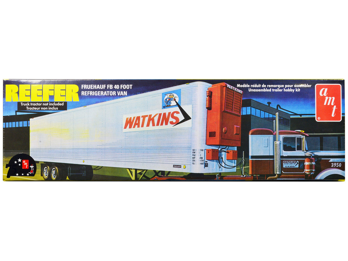 Skill 3 Model Kit Fruehauf FB 40' Refrigerated Trailer "Watkins Motor Lines" 1/25 Scale Model by AMT-0
