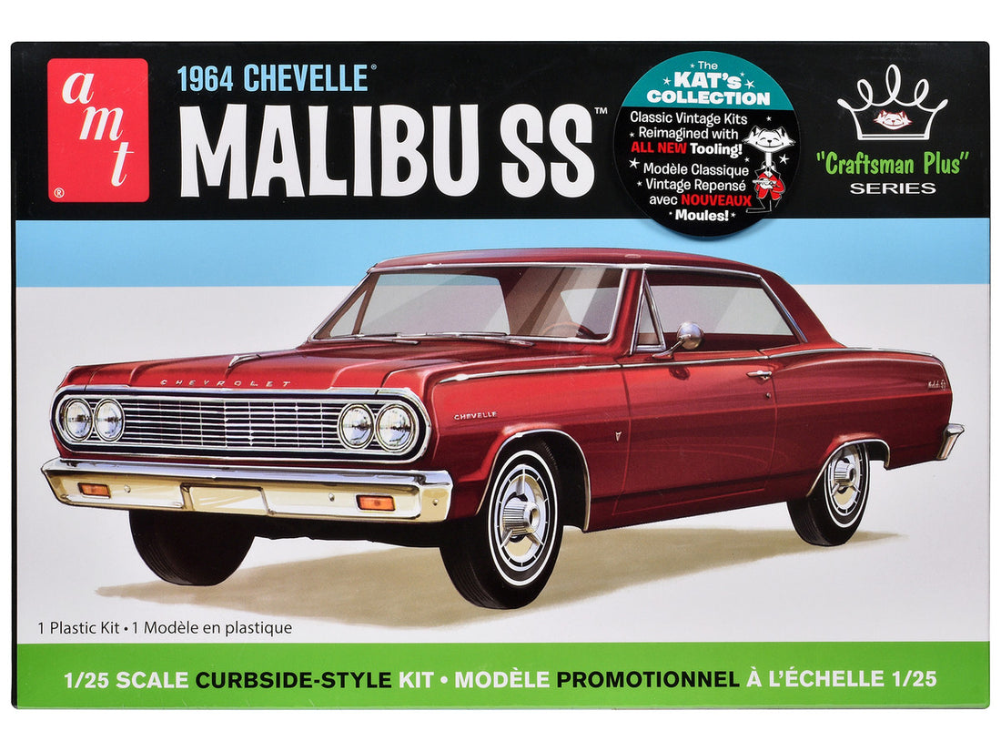 Skill 2 Model Kit 1964 Chevrolet Chevelle Malibu SS "Craftsman Plus" Series 1/25 Scale Model by AMT-0