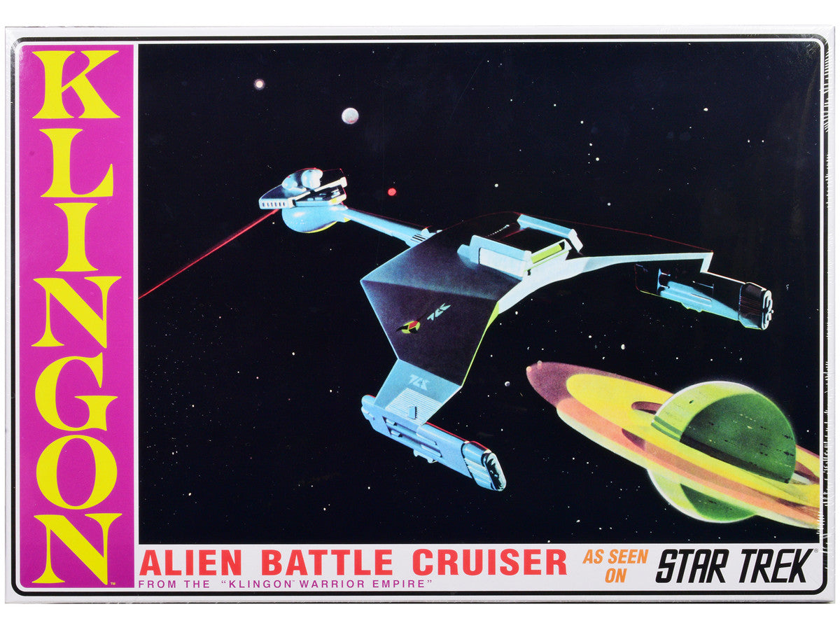Skill 2 Model Kit "Klingon Warrior Empire" Alien Battle Cruiser "Star Trek" (1966-1969) TV Series 1/650 Scale Model by AMT-0