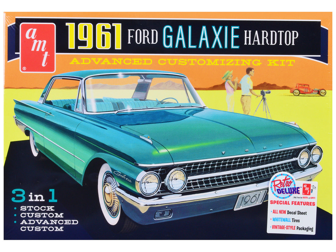 Skill 2 Model Kit 1961 Ford Galaxie Hardtop 3-in-1 Kit 1/25 Scale Model by AMT-0