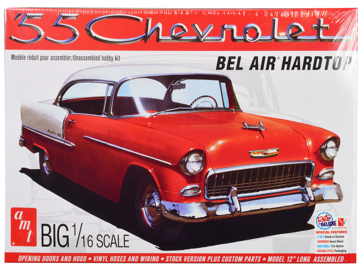 Skill 3 Model Kit 1955 Chevrolet Bel Air Hardtop 1/16 Scale Model by AMT-0