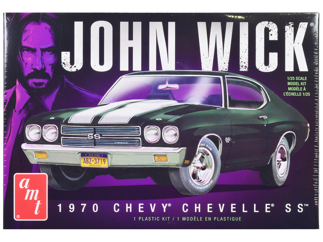 Skill 2 Model Kit 1970 Chevrolet Chevelle SS "John Wick" (2014) Movie 1/25 Scale Model by AMT-0