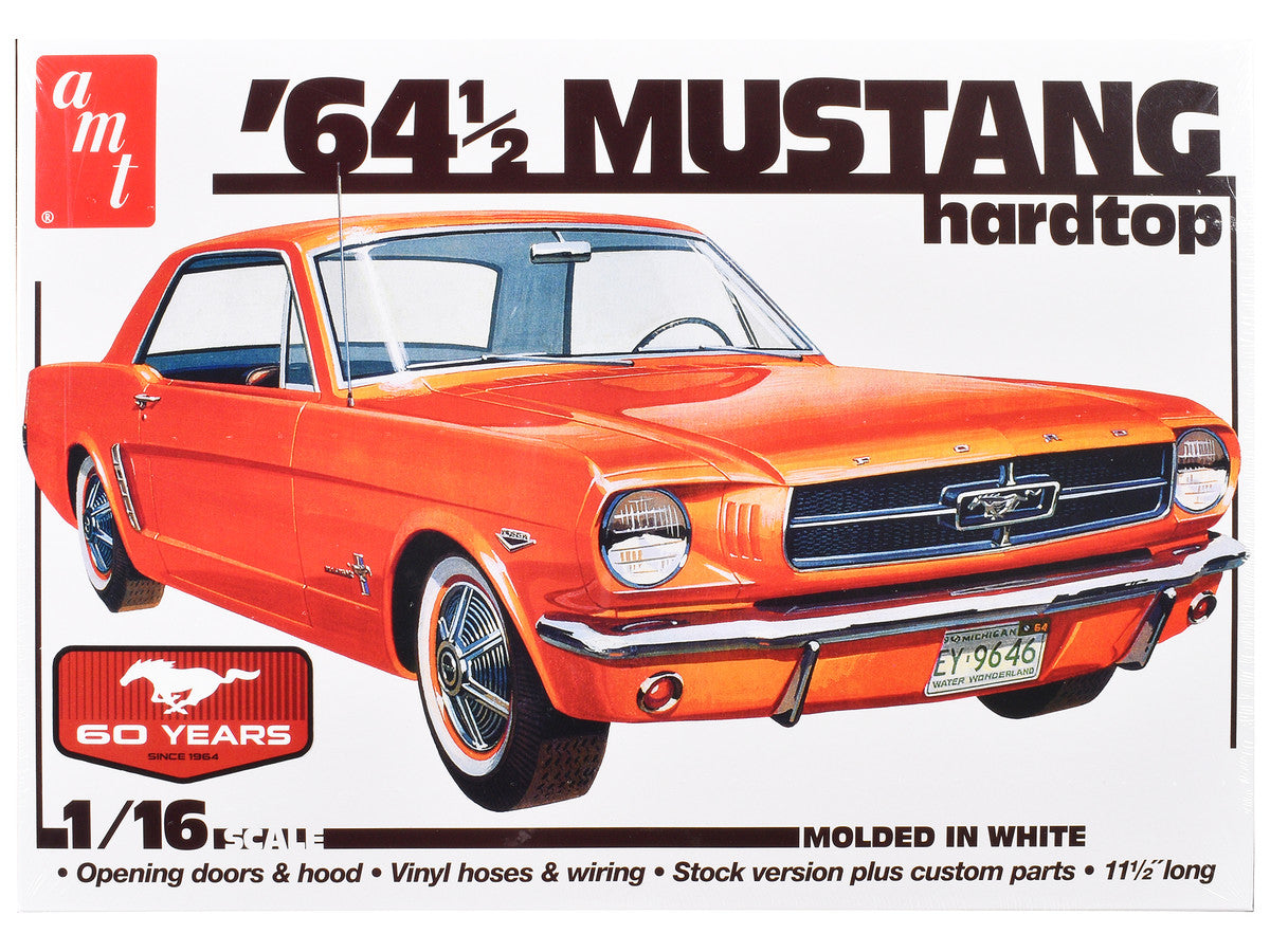 Skill 3 Model Kit 1964 1/2 Ford Mustang Coupe 60th Anniversary 1/16 Scale Model by AMT-3