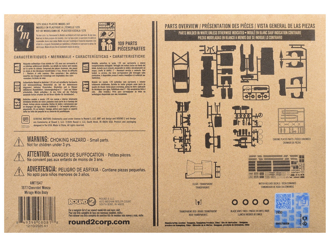 Skill 2 Model Kit 1977 Chevrolet Monza Mirage Wide Body "Street Machine" 1/25 Scale Model by AMT-3