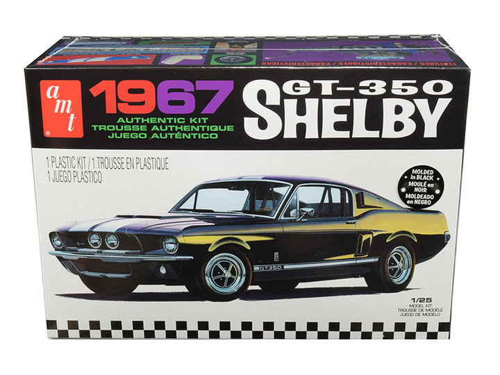 Skill 2 Model Kit 1967 Ford Mustang Shelby GT350 Black 1/25 Scale Model by AMT-0