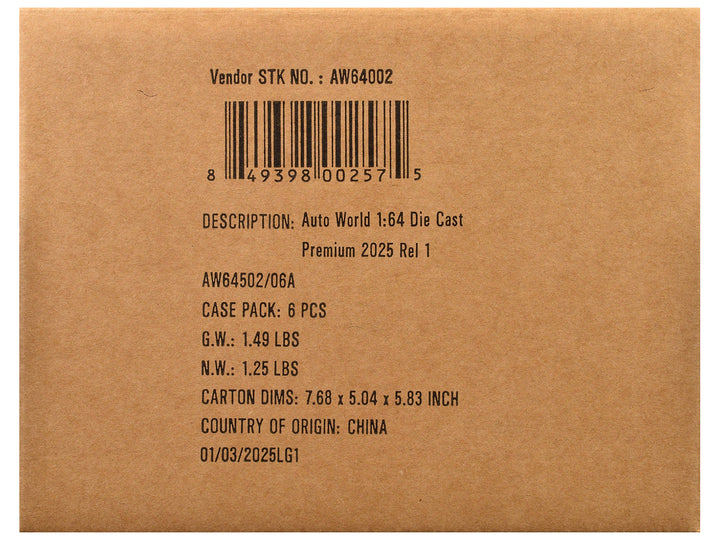 Auto World Premium 2025 Release 1 Set A of 6 pieces 1/64 Diecast Model Cars by Auto World-1