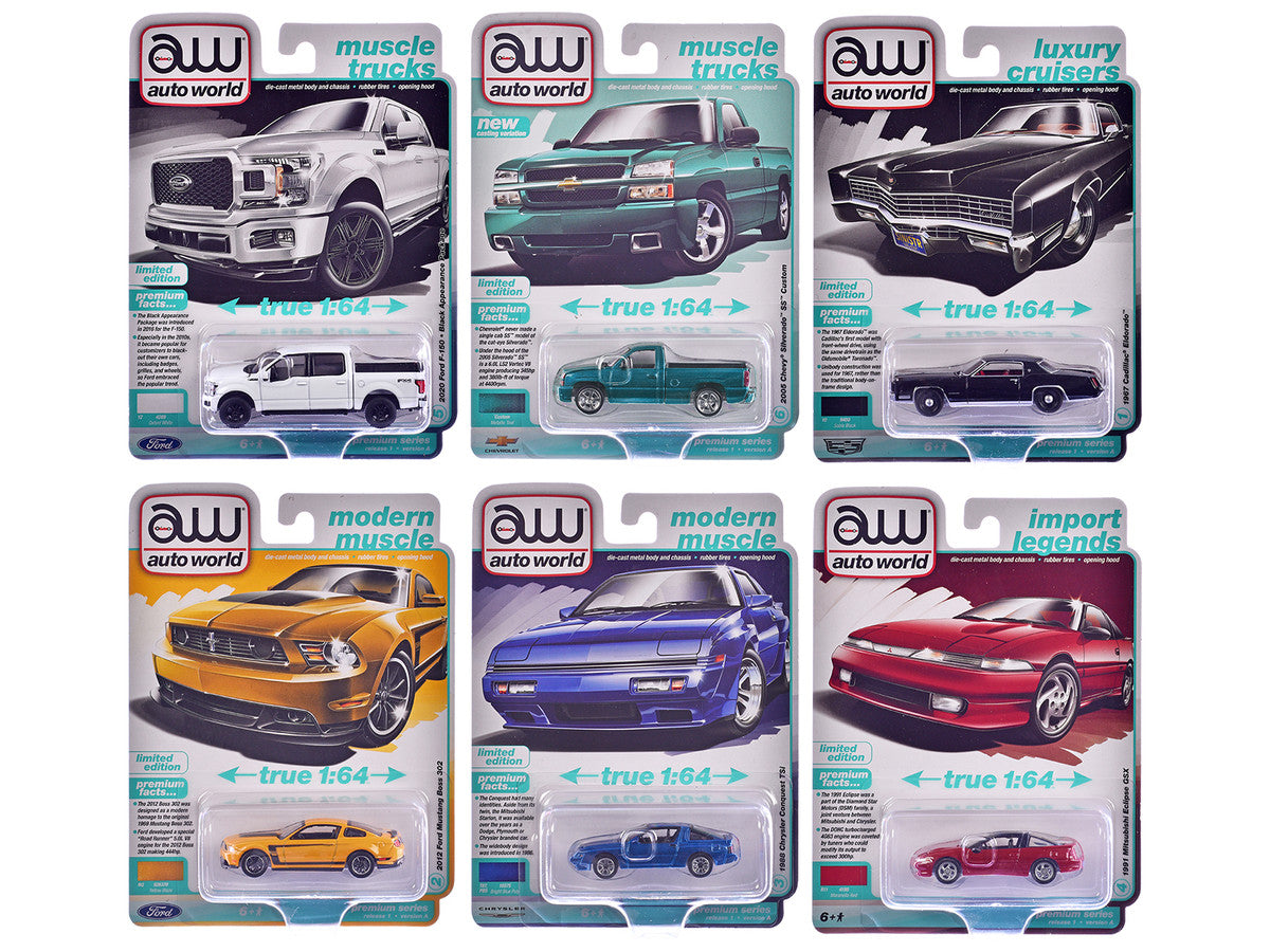 Auto World Premium 2025 Release 1 Set A of 6 pieces 1/64 Diecast