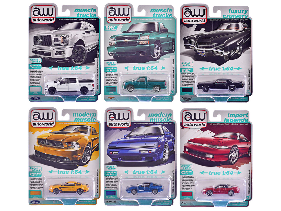 Auto World Premium 2025 Release 1 Set A of 6 pieces 1/64 Diecast Model Cars by Auto World-2