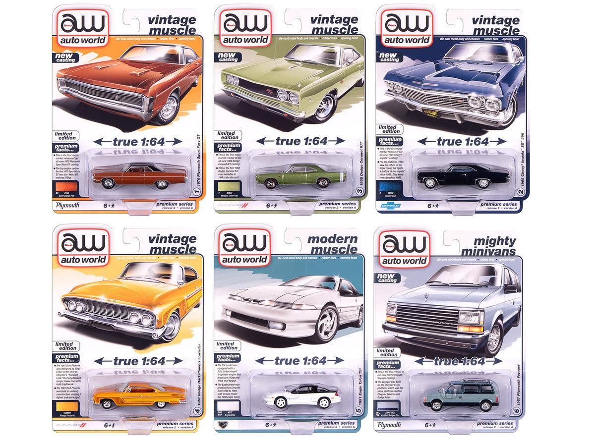 Auto World Premium 2025 Release 2 Set A of 6 pieces 1/64 Diecast Model Cars by Auto World-2
