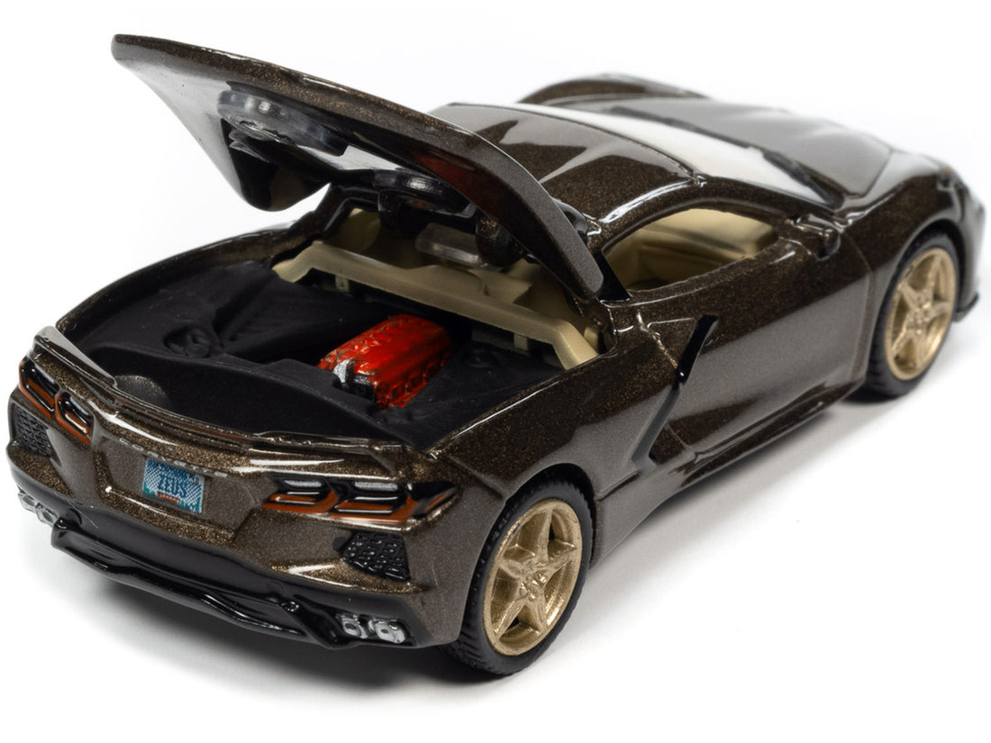 2020 Chevrolet Corvette Zeus Bronze Metallic "Sports Cars" Limited Edition 1/64 Diecast Model Car by Auto World-1