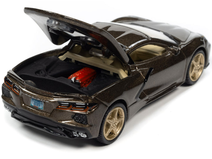 2020 Chevrolet Corvette Zeus Bronze Metallic "Sports Cars" Limited Edition 1/64 Diecast Model Car by Auto World-1