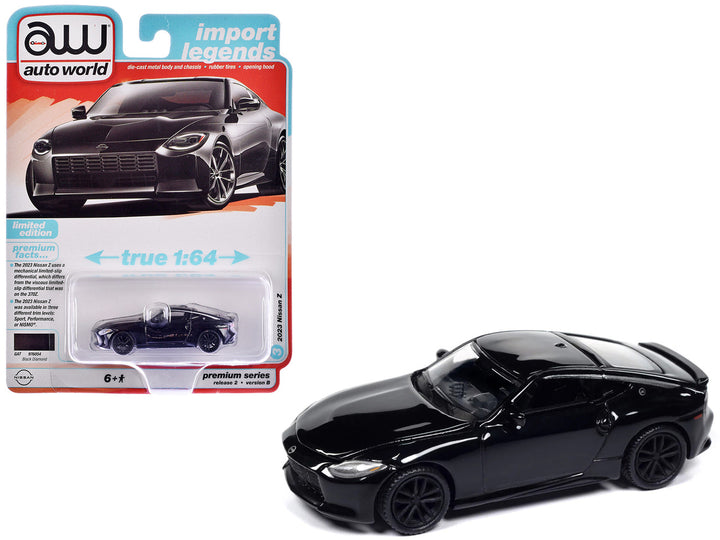 Auto World Import Legends Series packaging for the 2023 Nissan Z Black Diamond