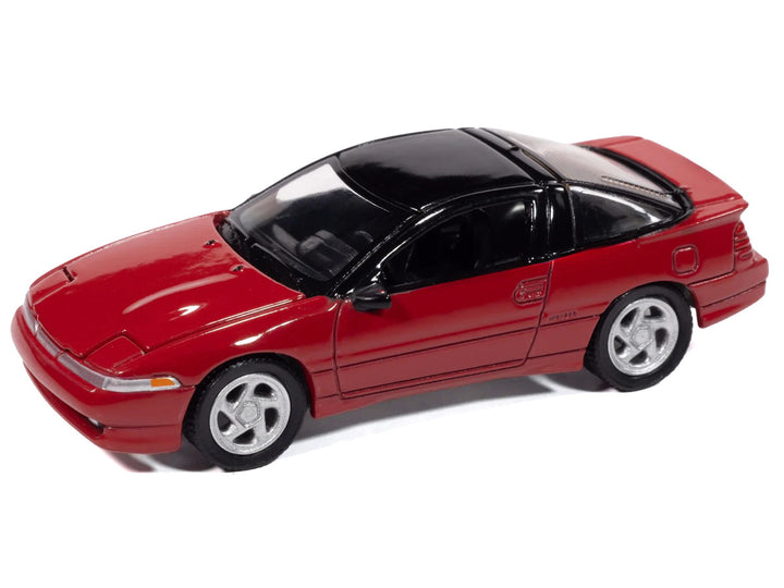 1991 Mitsubishi Eclipse GSX Maranello Red with Black Top "Import Legends" Series 1/64 Diecast Model Car by Auto World-0