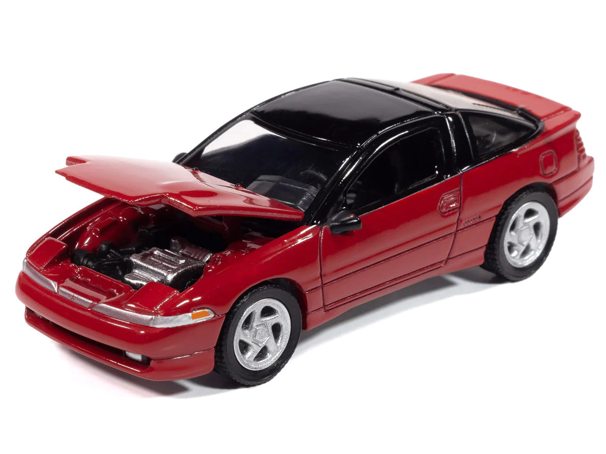1991 Mitsubishi Eclipse GSX Maranello Red with Black Top "Import Legends" Series 1/64 Diecast Model Car by Auto World-1